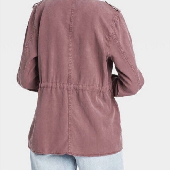 NWT-Women's Drapey Cargo Jacket - Knox Rose Burgundy size M - Picture 2 of 5